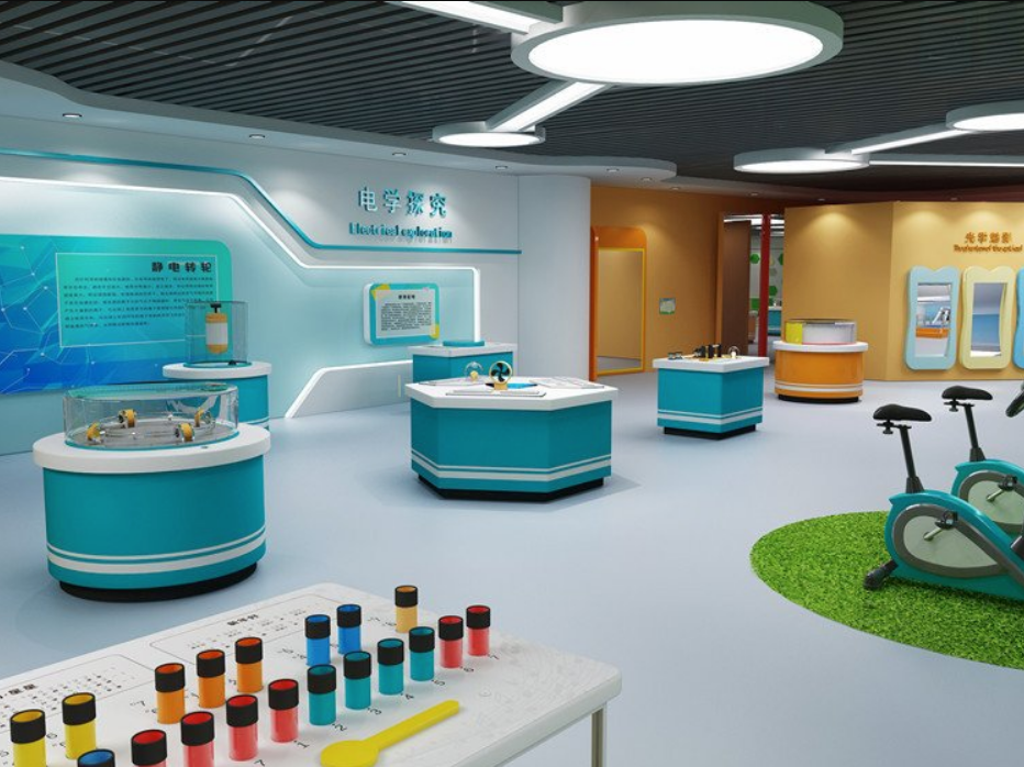 科技馆展厅整馆布局效果图 · 校园科普馆与社区科普馆方案参考